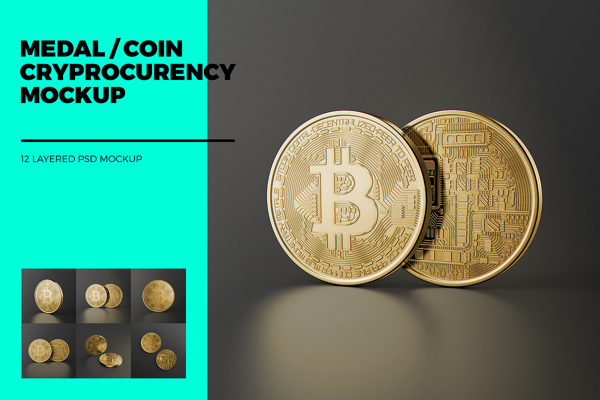 Medal / Coin / Cryprocurency MockUp, a Product Mockup by coloformia (Photo 1 of 10)