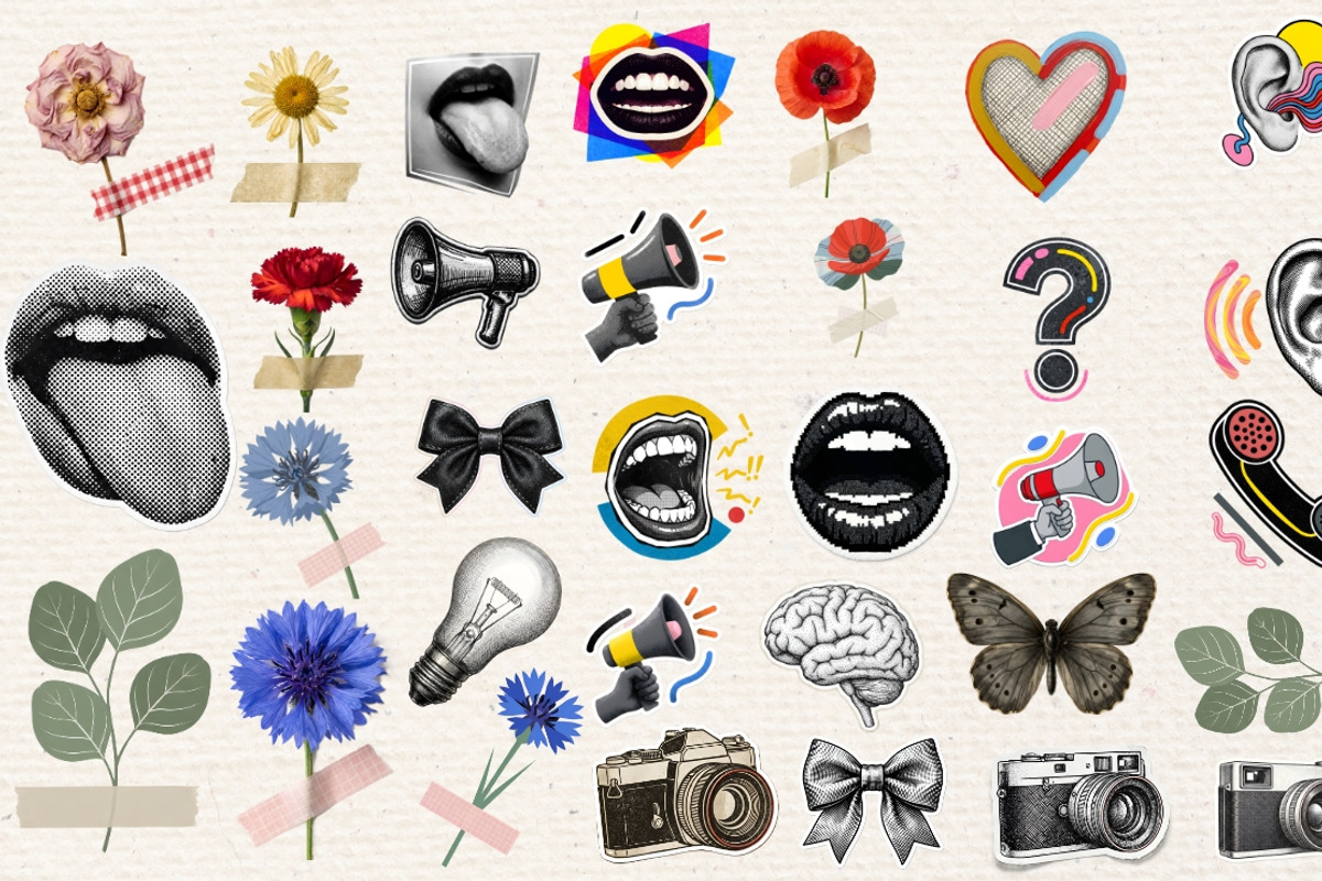 ANALOG COLLAGE KIT - Paper Scrapbook, an Object Graphic by iloveTemplate (Photo 4 of 5)