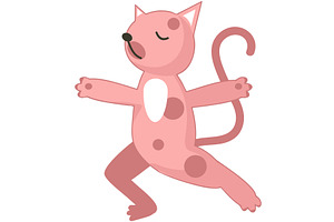 Cat doing morning yoga workout