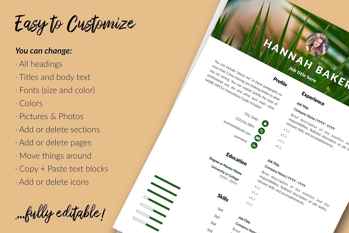 Creative CV Design / Resume - Hannah, a Resume Template by Templates Design Co. (Photo 13 of 17)