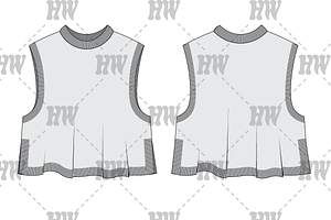Turtleneck Sweater Tank Fashion Flat