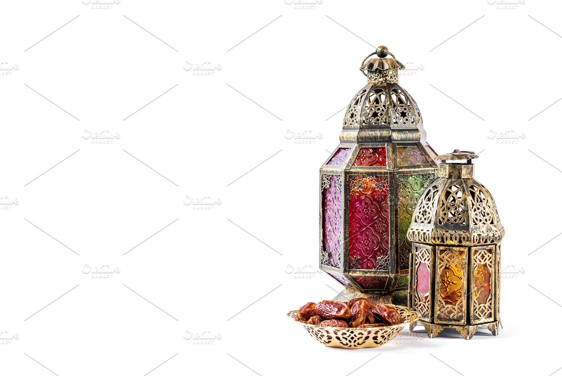 Oriental decoration lantern featuring arabic, islamic, and ramadan, a Holiday Photo by LiliGraphie