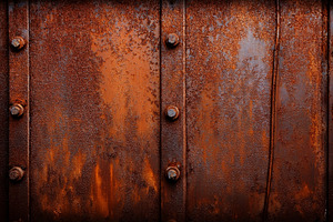 rusted iron metal texture background AI generated, a Photo by WorldOfPhotos