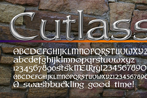 Peace tree & a sharp font: Cutlass