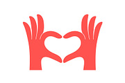 Hand sign Heart Love, a Person Illustration by Foxys Graphic (Thumbnail 2 of 3)