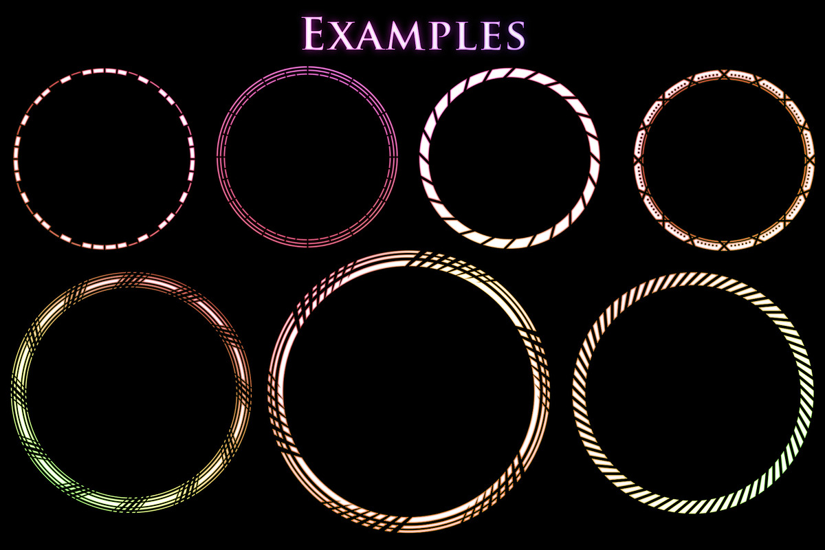 198 Simple Futuristic Circle Brushes, a Brush Add-On by xresch (Photo 11 of 11)