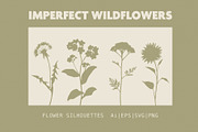 Botanical Flower Silhouettes Set, an Object Illustration by NatalieArtShop (Thumbnail 1 of 12)