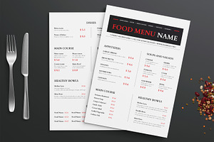 Newspaper style Food Menu, a Stationery Template by ContestDesign