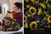 Sunflowers and meadow berries, a Pattern Graphic by Matrioshka (Thumbnail 1 of 6)