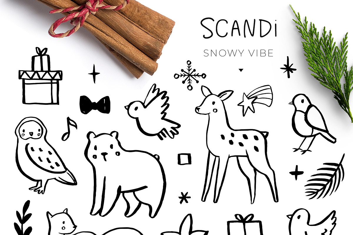 Sparcle Winter Scandi Christmas Set, an Object Graphic by Beauty Drops (Photo 3 of 11)