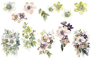 Christmas & Winter Floral collection, a Decorative Illustration by ElenazlataArt (Thumbnail 2 of 4)