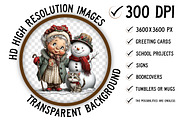 Christmas Grandma and Cat PNG, an Illustration by Craft Nest (Thumbnail 2 of 9)