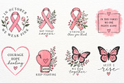 Breast Cancer Awareness Clipart Png, a Healthcare Illustration by SugarCloudStudioArt (Thumbnail 3 of 4)