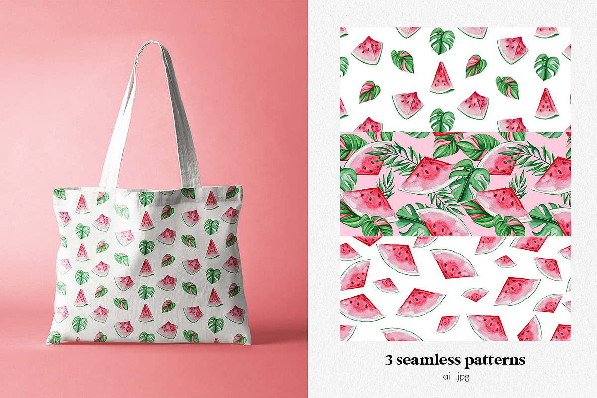 Watercolor - Watermelon Tropical, a Decorative Illustration by bylin_illustration (Photo 4 of 5)
