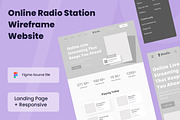 Radio Station Wireframe Website, a Wireframe Template by INSPR STD (Thumbnail 1 of 6)