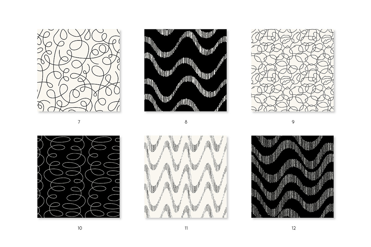 Scribble Seamless Patterns Set, a Pattern Graphic by Curly_Pat (Photo 5 of 6)