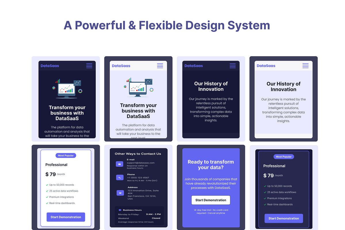 DataSaaS - Professional Figma UI Kit preview 5