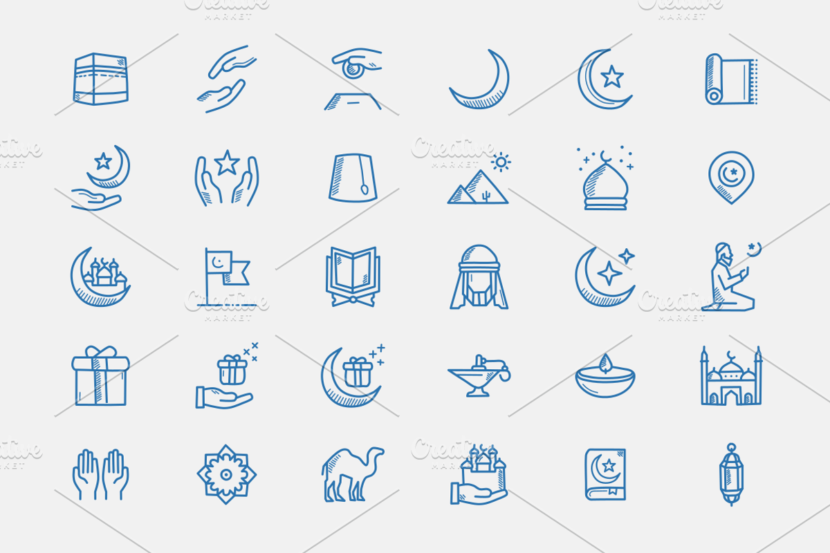 Ramadan doodles, an Icon by Amogh Design (Photo 2 of 3)