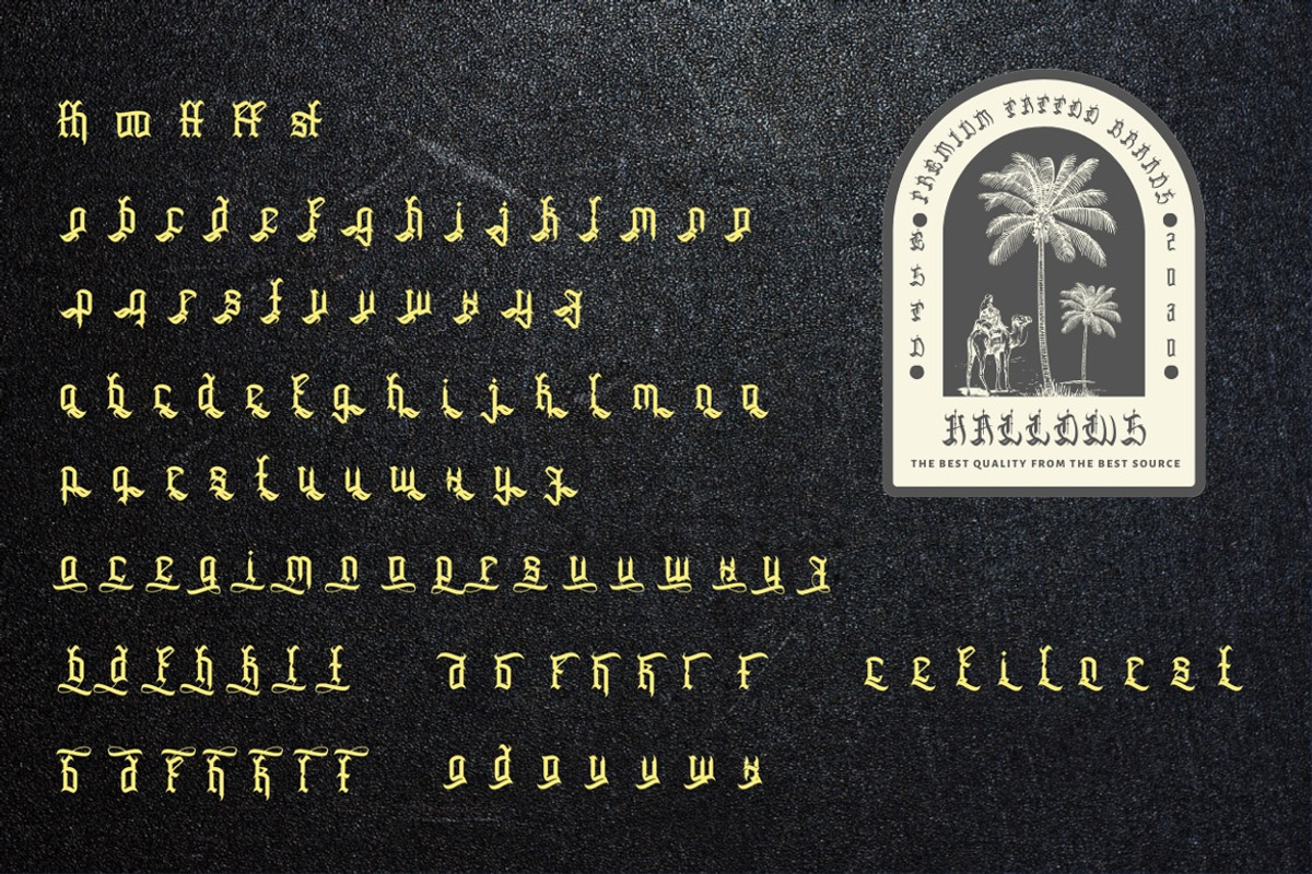 Deaths Hallows- Medieval Blackletter, a Blackletter Font by Dhabee (Photo 3 of 17)