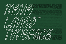 MonoLanes - Monoline Script Font