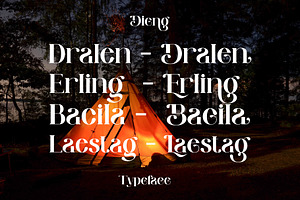 Dieng Unique Ligature Serif Typeface