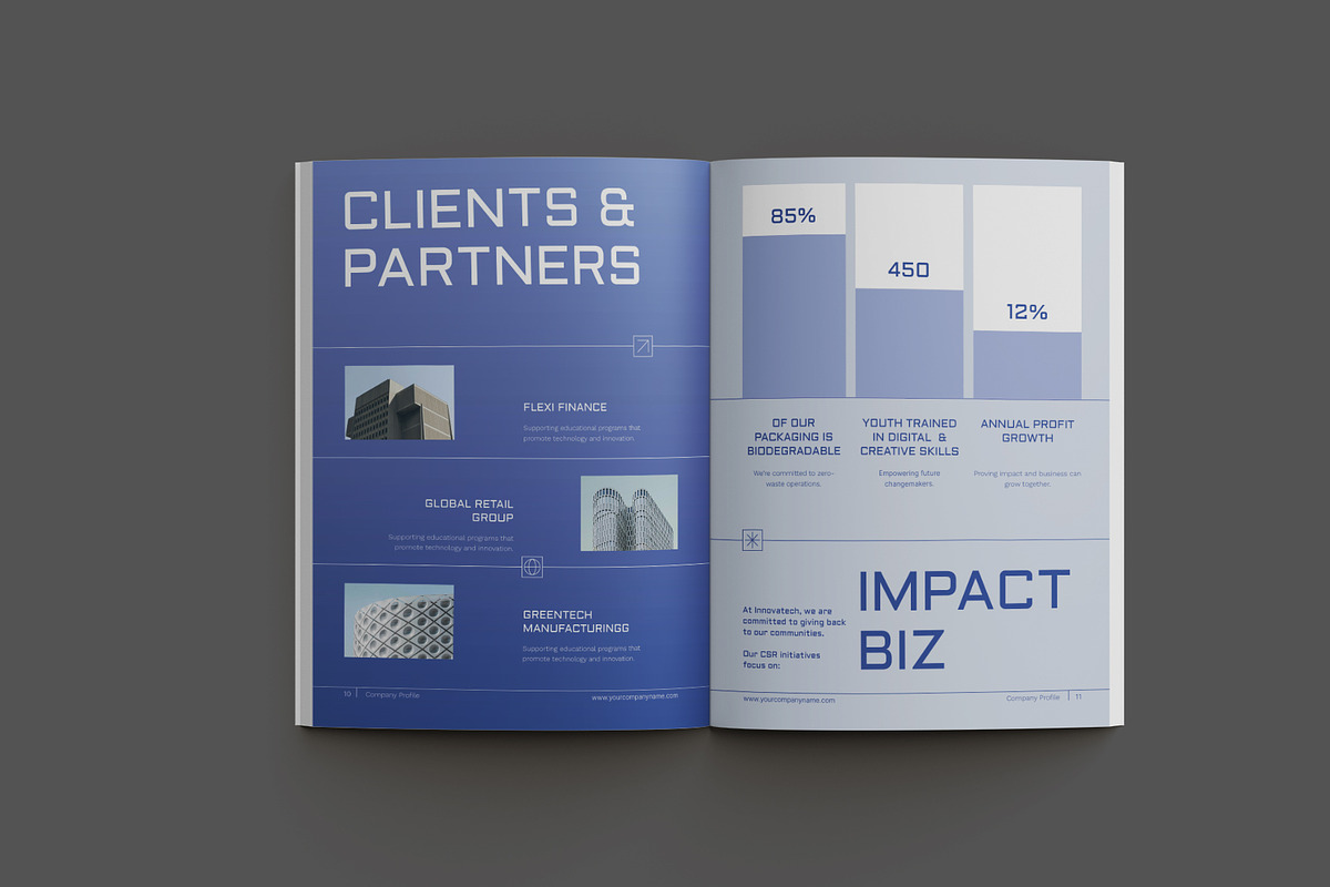 Gradient Minimalist Company Profile preview 7