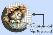 Whimsical Summer Cat Clipart Bundle, a Seasonal Illustration by Canvas Craft (Thumbnail 2 of 7)