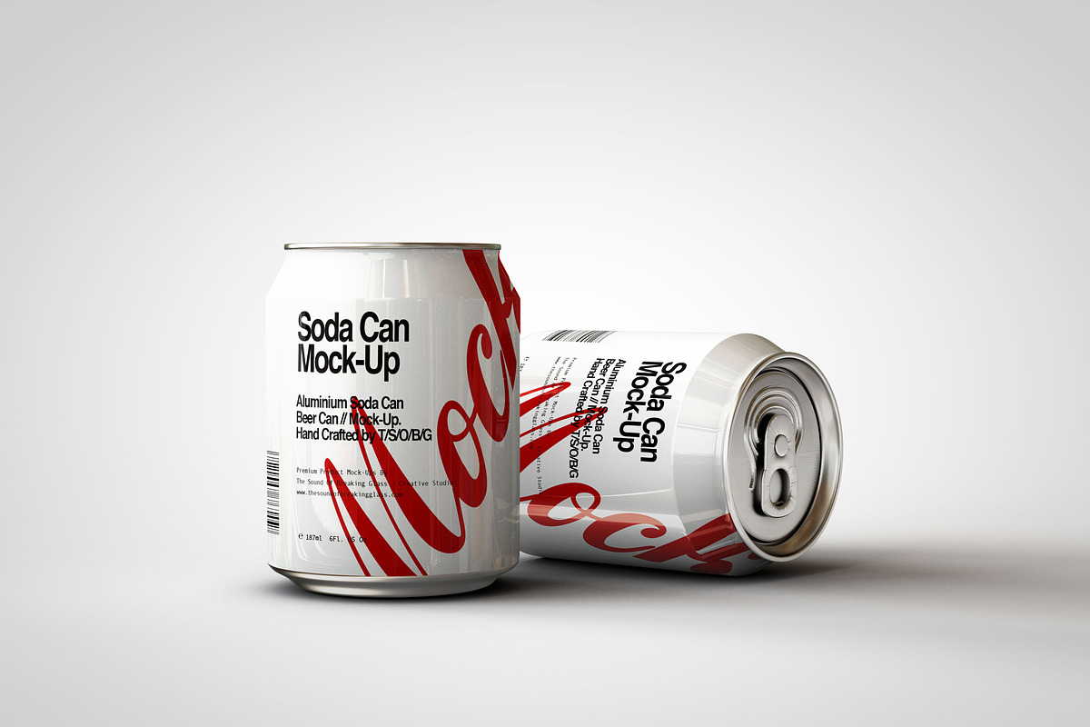 Mini Soda Can | Beer Can Mock-Up V3, a Household Mockup by TSOBG (Photo 12 of 15)