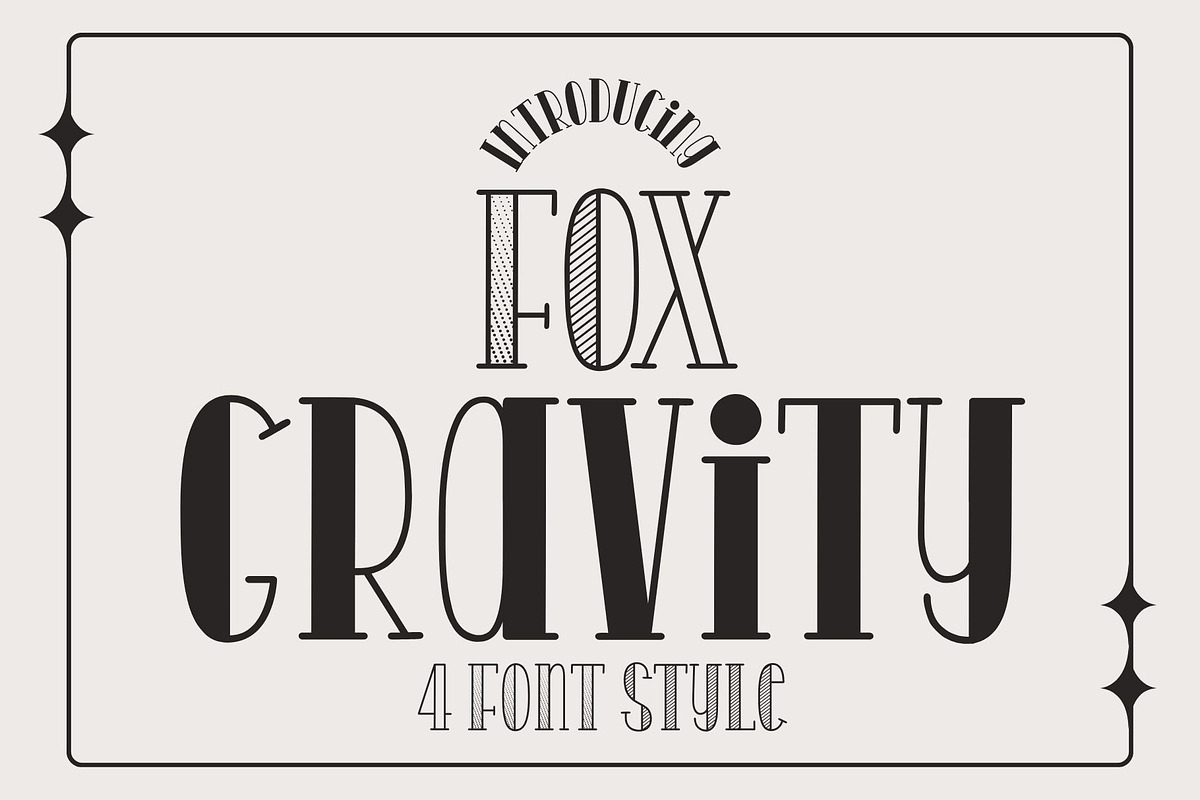 Fox Gravity 4 Font Style, a Slab Serif Font by Fox7 By Rattana (Photo 1 of 12)