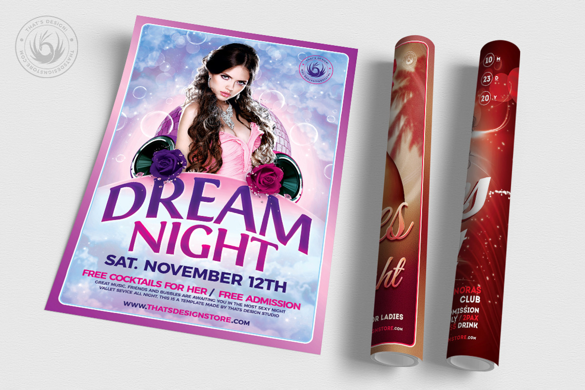 Ladies Night Flyer Bundle V1, a Flyer Template by ThatsDesignArt (Photo 3 of 9)