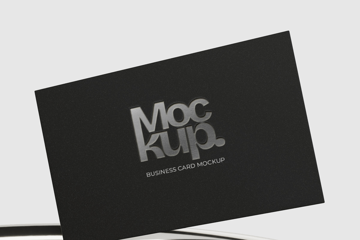 Metalic Business Card Mockup, an Advertising Mockup by Mockthethics. (Photo 2 of 2)