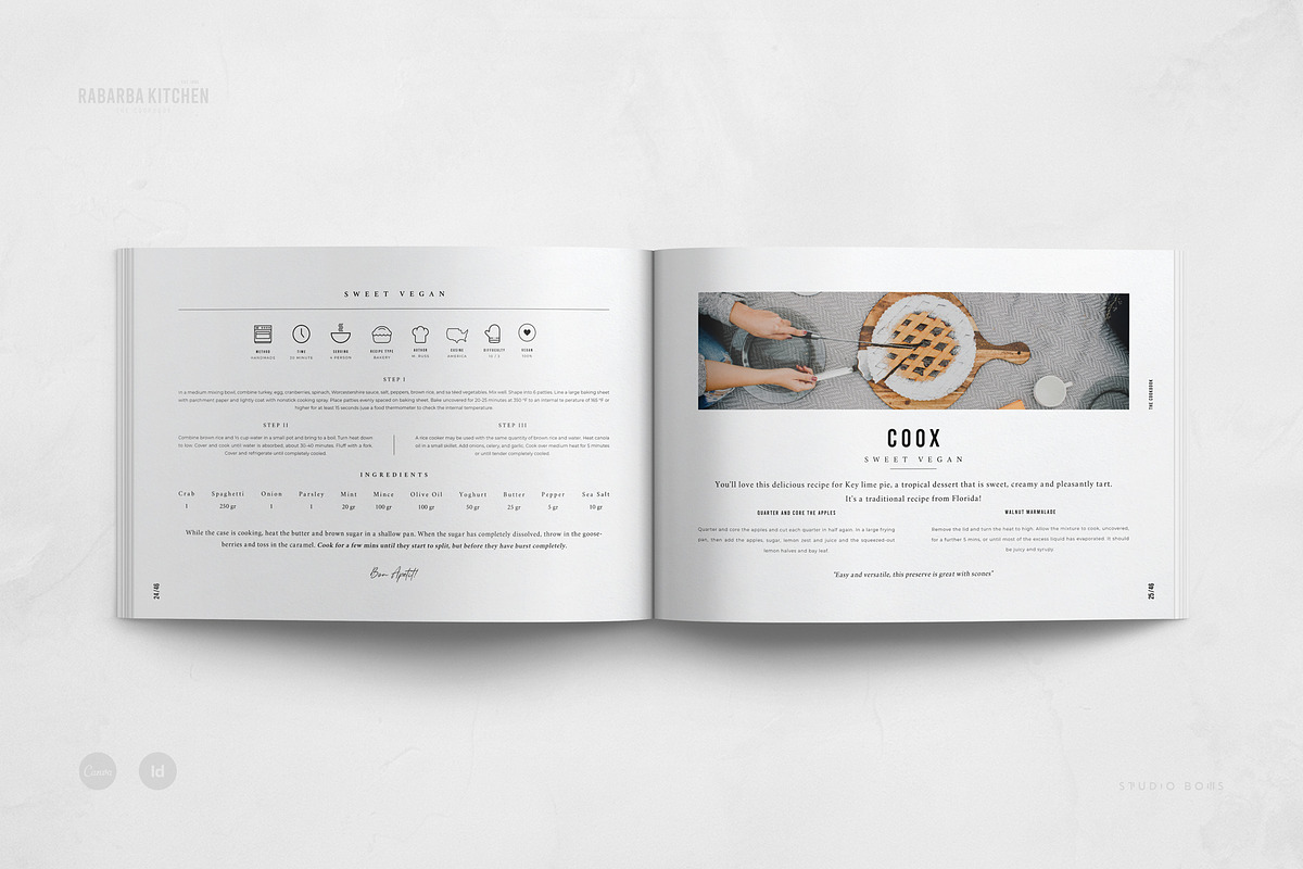 Canva Cookbook | Recipe Book, a Brochure Template by Studio Bons (Photo 15 of 27)