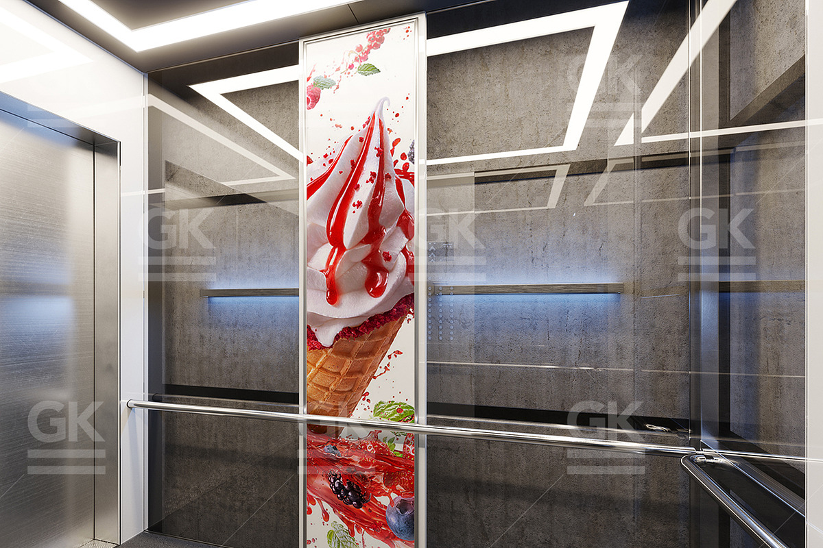 Animated Elevator / Poster Mock-up, a Product Mockup by GK Creative (Photo 4 of 8)