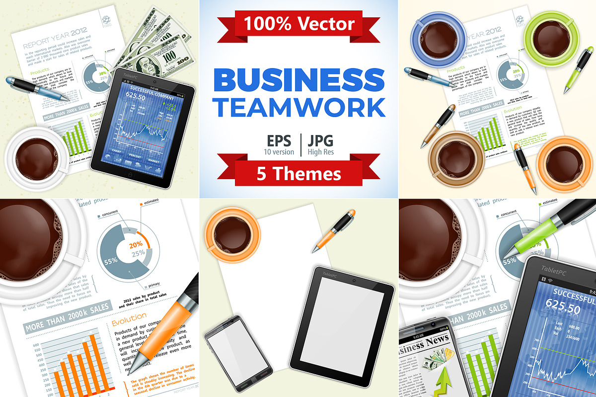 Business and Teamwork Concepts, a Finance Illustration by TAlex (Photo 1 of 6)