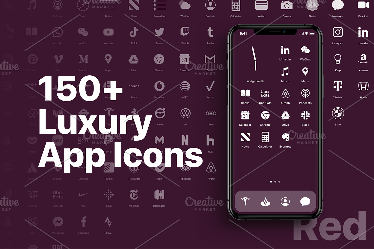 iOS 14 Luxury iPhone App Icons • W, an Icon by Homescreen Pro (Photo 1 of 6)