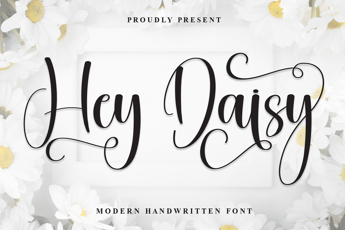 Hey Daisy | Script Font, a Handwritten Font by Scratchones (Photo 1 of 9)