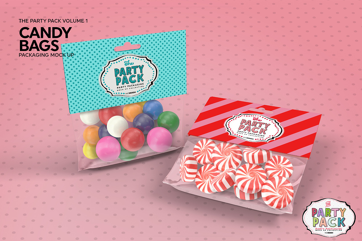 Candy Bag Packaging Mockup, a Cups & Container Mockup by INCDesign (Photo 2 of 6)