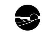 Circular Nature Landscape Silhouette, an Illustration by yasushie (Thumbnail 3 of 51)