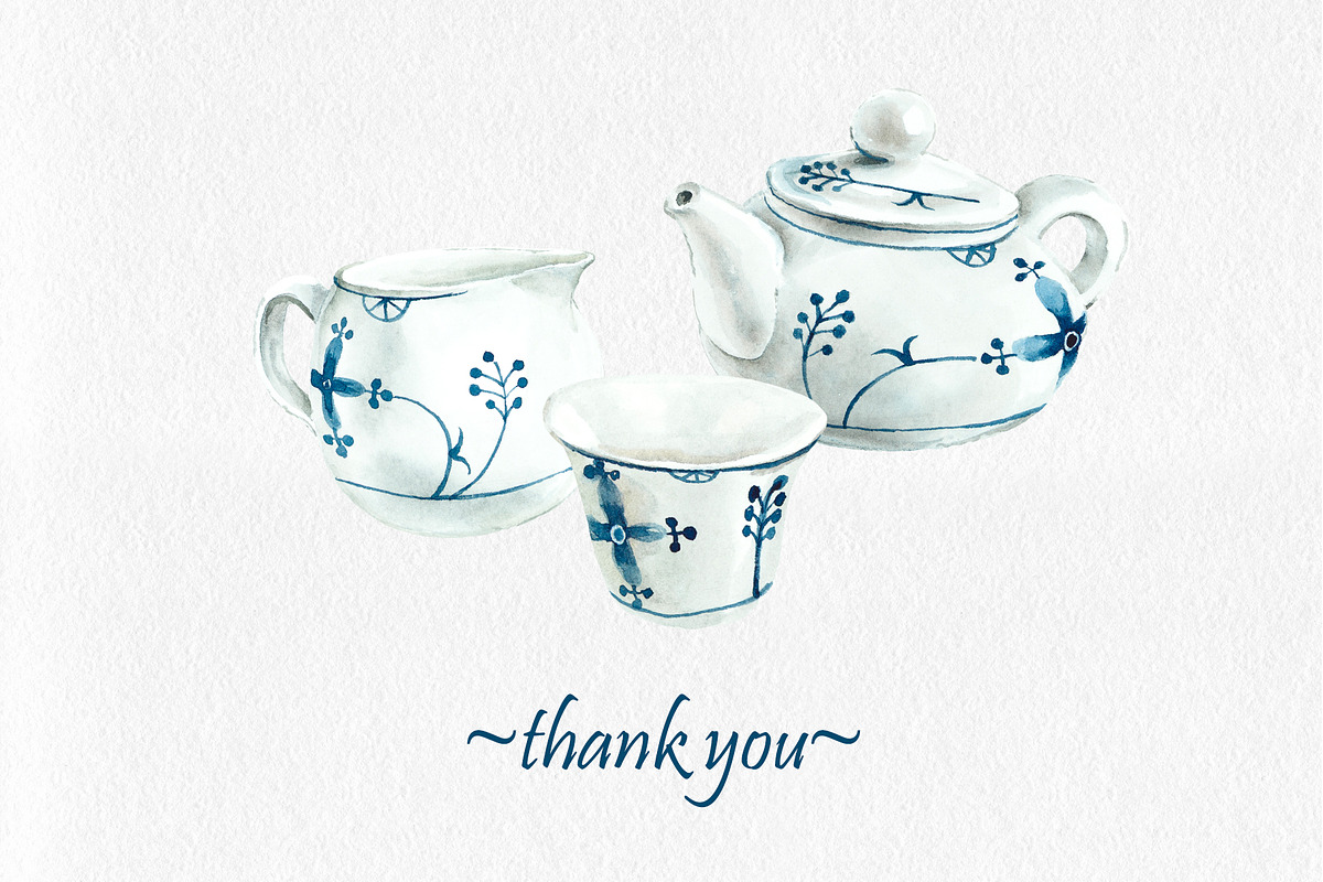 Watercolor Asian Vibe, an Object Illustration by Budogoshch (Photo 8 of 8)