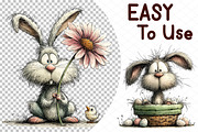 Whimsical Easter Bunny and Chick Cli, an Illustration by cherrydesign (Thumbnail 4 of 4)