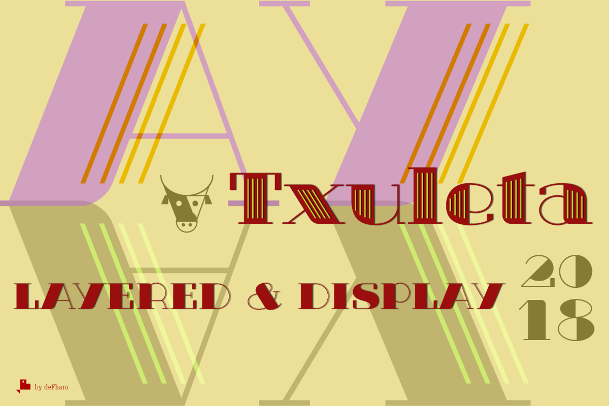 Txuleta Layered & Display -3 fonts- preview 7