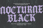 Nocturne Black — Gothic Horror Font, a Blackletter Font by Rillatype (Thumbnail 1 of 9)