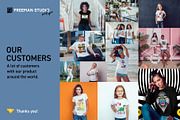 T-Shirt Mock-Up Set, a Shirt Mockup by Freeman Studio (Thumbnail 15 of 20)