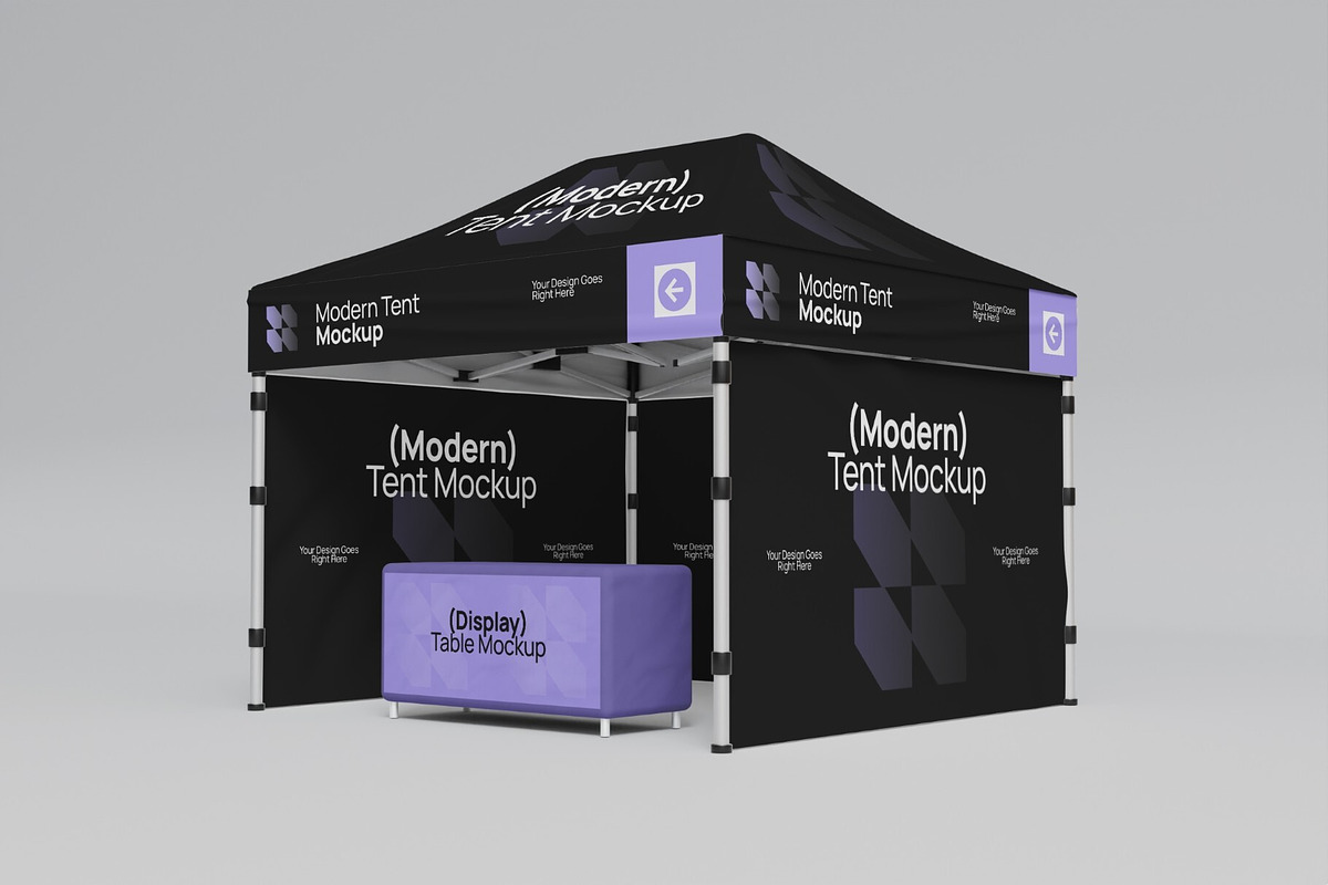 Modern Tent Mockup PSD, a Merchandise Mockup by Akrinity Digital (Photo 3 of 4)