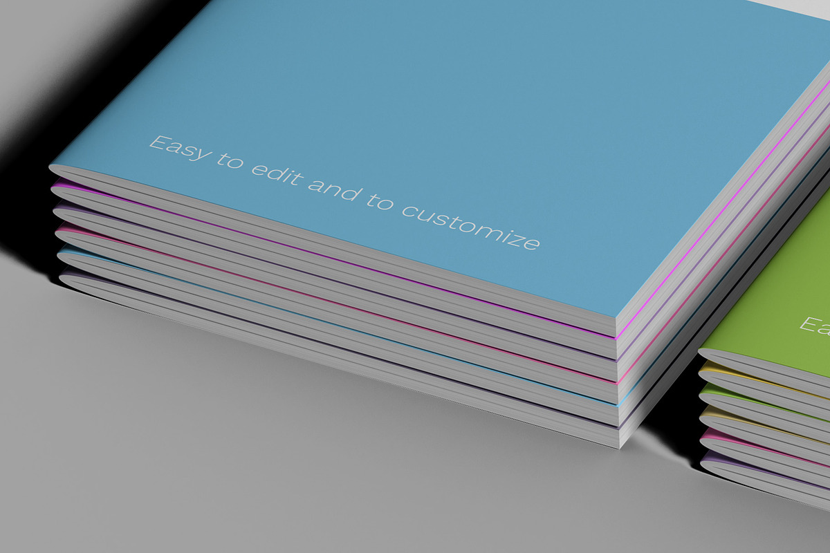 Stacked Brochure Mockup Kit 11 Views, a Books & Magazine Mockup by Illusiongraphic (Photo 27 of 28)