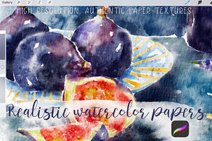 5 Watercolor Papers For Procreate