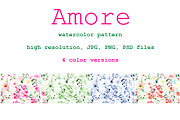 Amore - seamless floral pattern, a Pattern Graphic by Katerina Tova (Thumbnail 2 of 13)