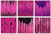Pink Dripping Glitter Digital Paper, a Texture Graphic by Dream Creation (Thumbnail 3 of 6)