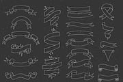 Hand-drawn ribbon banners set., a Decorative Illustration by itiir (Thumbnail 2 of 2)