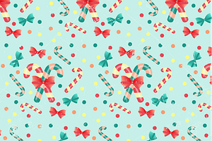 Christmas retro pattern with candy, a Texture Illustration by JYa_Design
